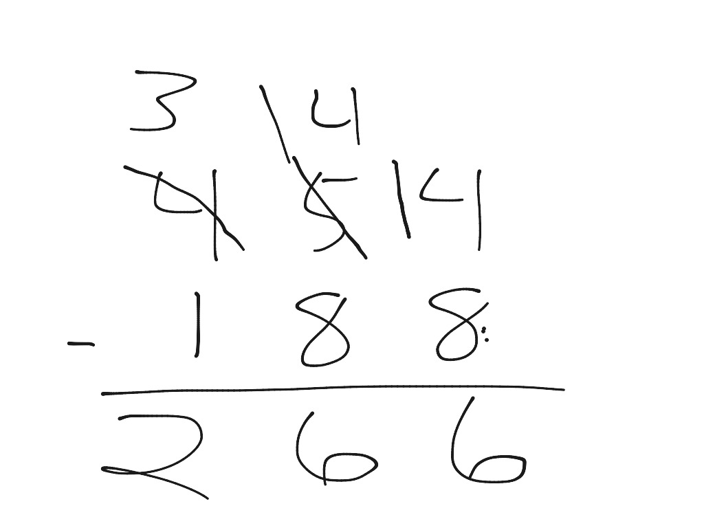Mr. Shoemaker subtraction with regrouping show me Kate was picking up ...