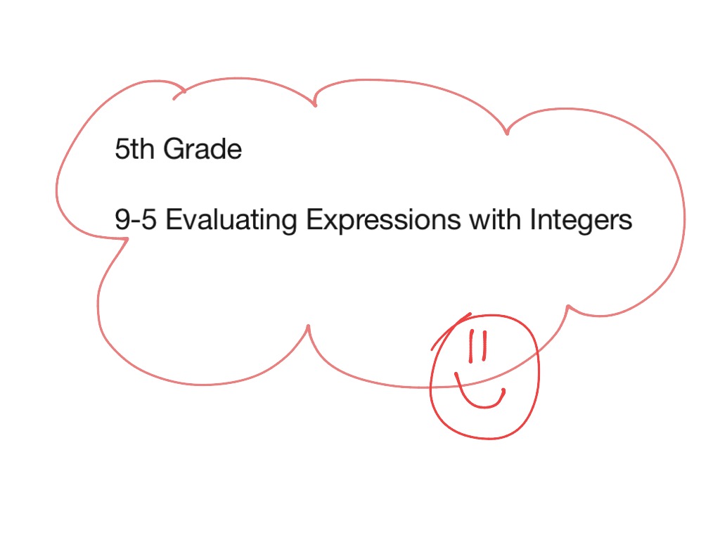 9-5 Evaluating Expressions with Integers (5th Grade) | Math, 5th grade ...